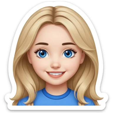Sabrina Carpenter with blue eyes sticker