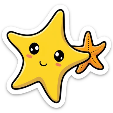 starfish cartoon sticker sticker