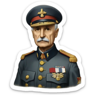 Général petain france 1945 sticker