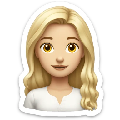 
The girl is fair-haired, with natural Russian coloring in relief. Gray eyes, raised blond coloring. Chest length hair sticker