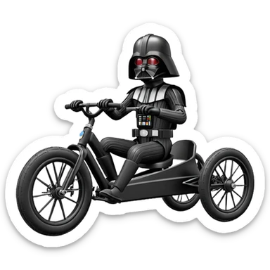 Darth Vader’s electric cyclekart with advanced rugged suspension and steering  sticker
