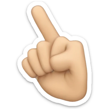 A hand with a finger pointing to the screen with a stop on it  sticker