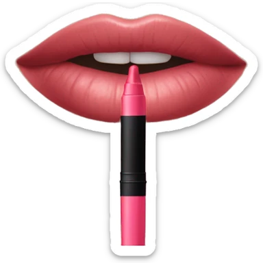 Lip liner and lip gloss sticker