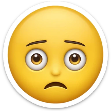 Yellow emoji rolling eyes and shrugging annoyed sticker