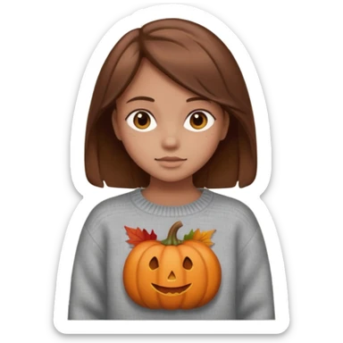 Automne fille ado  sticker
