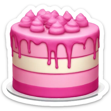 Pink cake sticker