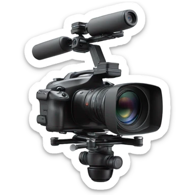 video camera with dji stab sticker
