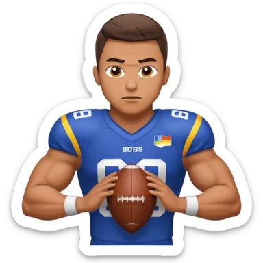 A gay football player sticker