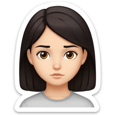 Girl side eyeing sticker