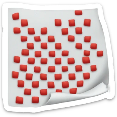 white kalender with 5 red x on it sticker