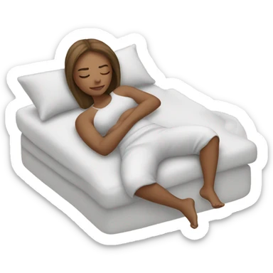 White girl sleeping  sticker