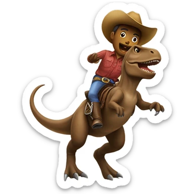 Trex doing rodeo sticker