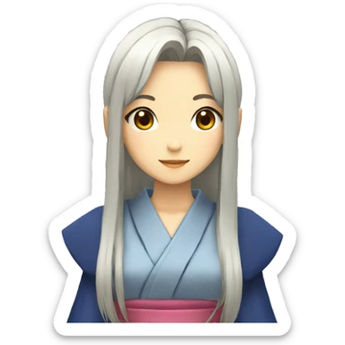 Anime mujer japonesa sticker