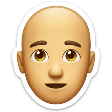 A face with a single drop of sweat on the forehead. sticker