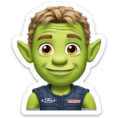 Shrek with Max Verstappen sticker