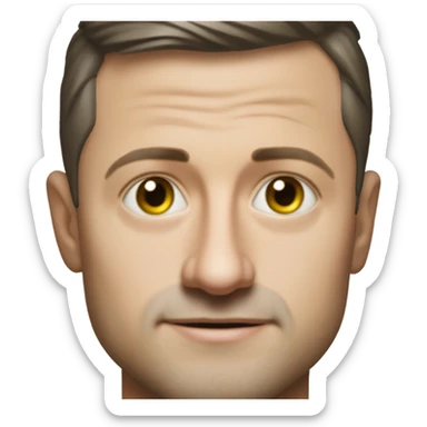 Vladimir Zelensky super realistic sticker