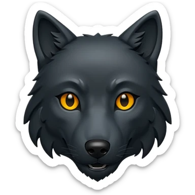 Black Wolf emojis sticker