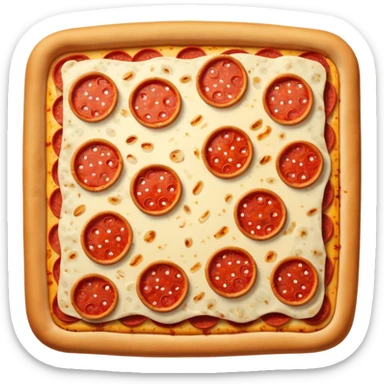 square pepperoni pizz sticker