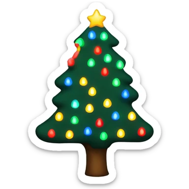 christmas lights tree sticker