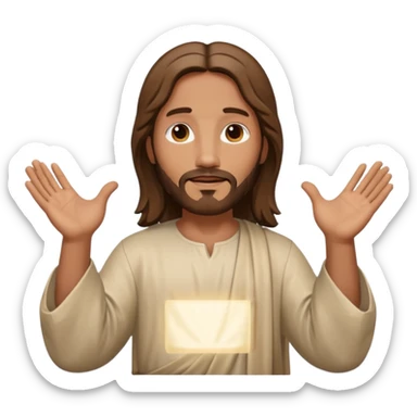 Jesus hands stretched out sticker