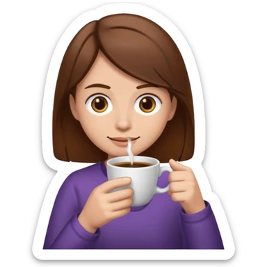 twitch emoticon of someone drinking a coffee sticker