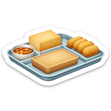 rectangle tray meal sticker