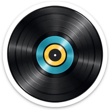 1950s rock and roll vinyl  sticker