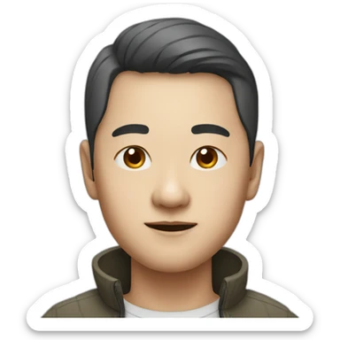 Portrait of a Chinese resident sticker