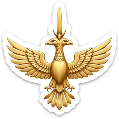 Modern stylized Faravahar Persian symbol sticker