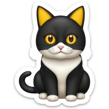 Gato negro y blanco  sticker