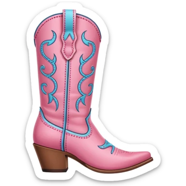 pink cowgirl boot sticker