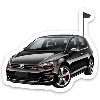 black golf mk7 2016 sticker