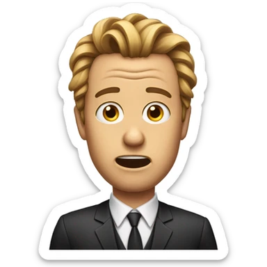 A very panicked lawyer pulled out his hair sticker