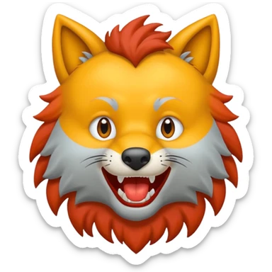 Tráeme una imagen de un lobo enojado sticker