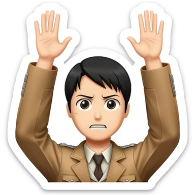 Attack on titan salute emoji sticker