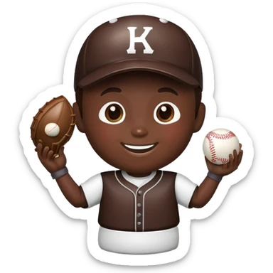 Hershey kiss baseball player  sticker