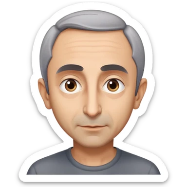 portrait of Eric Zemmour, neutral expression sticker