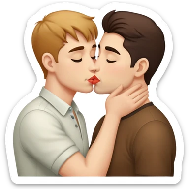 Two guys kissing  sticker
