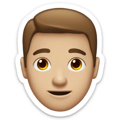 bloodshot eyes man brown hair sticker