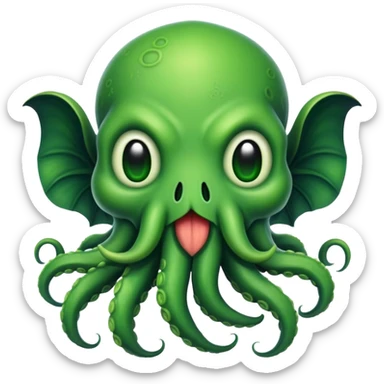 cute smiling Cthulhu sticker