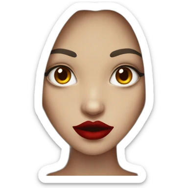 Vampire girl with red lips sticker