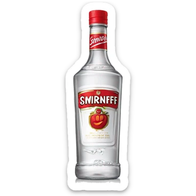 Smirnoff vodka bottle sticker