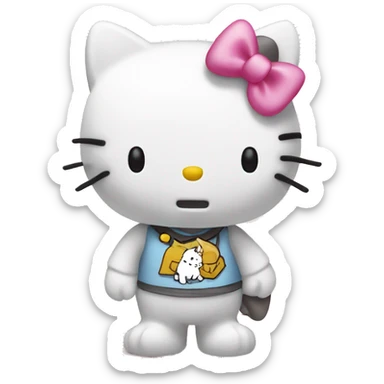 hello kitty and pochacco  sticker