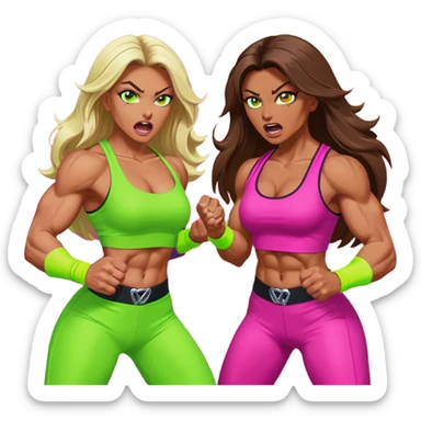 fighting gif on baddies west and baddies east for my server sticker