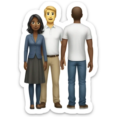 the woman is taller than the man sticker