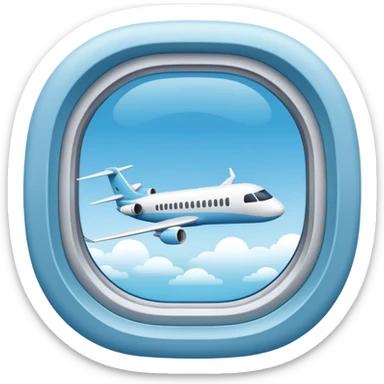 Light blue airplane window  sticker