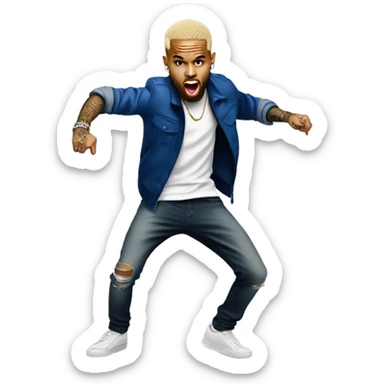 Chris Brown dancing  sticker