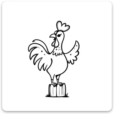 Rooster sticker