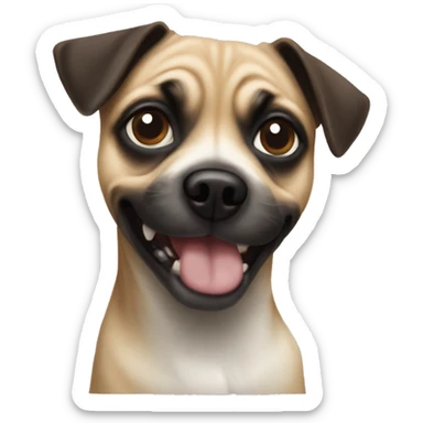 Jack Russel x pug breed  sticker