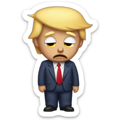 donald trump crying with tears sticker